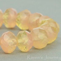 Rondelle (9x6mm) Yellow Pink Mix Opaline Transparent