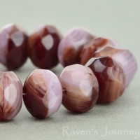 Rondelle (9x6mm) Red Purple Mix Opaque Transparent-osx