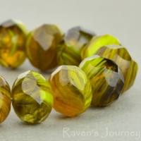 Rondelle (9x6mm) Gaspeite Amber Mix Opaque Transparent-osx