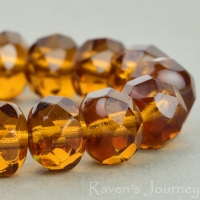 Rondelle (9x6mm) Amber Transparent #2