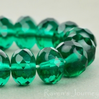 Rondelle (9x6mm) Emerald Transparent