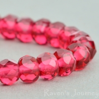 Rondelle (5x3mm) Cranberry Transparent
