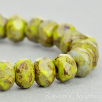 Rondelle (5x3mm) Gaspiate Opaque with Picasso Fullcoat-osx