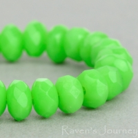Rondelle (5x3mm) Green Opaline