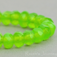 Rondelle (5x3mm) Green Opaline--osx