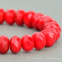 Rondelle (5x3mm) Red Opaque