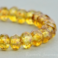 Rondelle (5x3mm) Crystal Transparent with Picasso Fullcoat (2)
