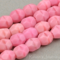 Round Faceted (4mm) Pink Silk-osx