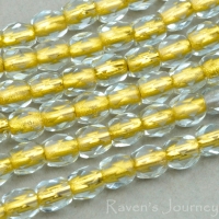 Round Faceted (3mm) Lavender Alexandrite Transparent with 14k Gold Lined-osx