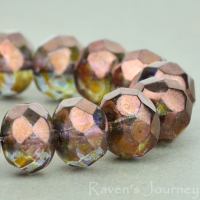 Rondelle (9x6mm) Crystal Transparent with Bronze