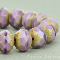 Rondelle (9x6mm) Purple Silk with Picasso #2