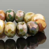 Rondelle (5x3mm) Natural Rainbow Finish Opaque