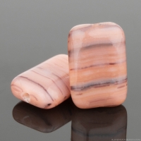 Rectangle (12x8mm) Desert Sunset Pink and Purple Opaque Mix