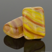 Rectangle (12x8mm) Yellow Red ad Crystal Transparent  Mix