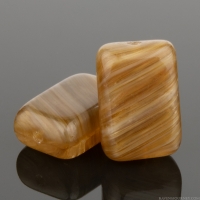 Rectangle (12x8mm) Honey Brown Transparent Mix