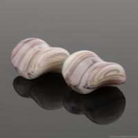 Nesting Beads (13x8) Purple White and Sage Green Opaque Mix