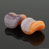 Nesting Beads (13x8) Purple and Orange Opaque Mix