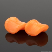 Nesting Beads (13x8) Orange Swirl Opaque Mix