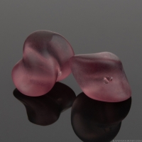 Nesting Beads (12x8) Amethyst Purple Transparent  Matte