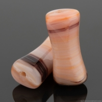 Bamboo Stick (15x 7mm) Beach Sunrise Pink Purple and Blue Opaque Mix