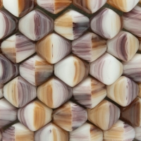 Bicone (6X6mm) Purple and White "Spiny Oyster" Mix