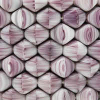 Bicone (6X6mm) Amethyst Purple Opaque Swirl Mix