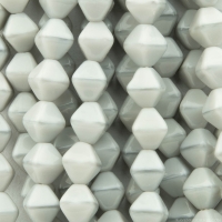 Bicone (6X6mm) Light Dove Grey Opaque