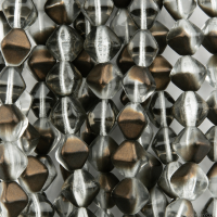 Bicone (6X6mm) Crystal with Antique Metallic Finish