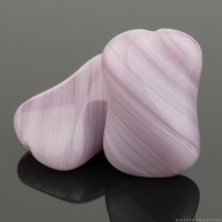 Rectangle with a Twist (15x10mm) Lavender Purple Swirl Mix