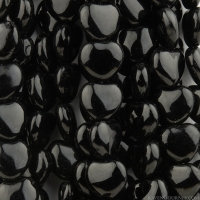 Small Heart (6mm) Jet Black Opaque