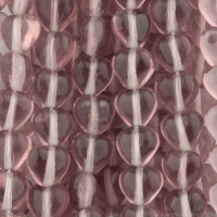 Small Heart (6mm) Amethyst Purple Transparent