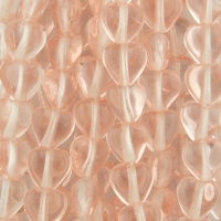 Small Heart (6mm) Peach Pink Transparent