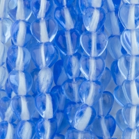 Small Heart (6mm) Sapphire Blue Transparent