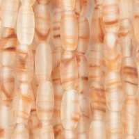 Oval Rice (9X4mm) Earth-tone Swirl of Marron and Dusty Rose Transparent with Matte Finish