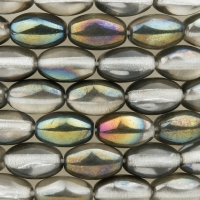 Oval (8X5mm) Crystal Transparent with Metallic Vitrail Finish