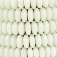 Disc Spacer (6mm) White Ivory with Luster