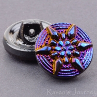 (13mm) Round Star Dark Blue Luster