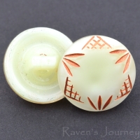 (13mm) Round Light Yellow Silk with Copper Wash